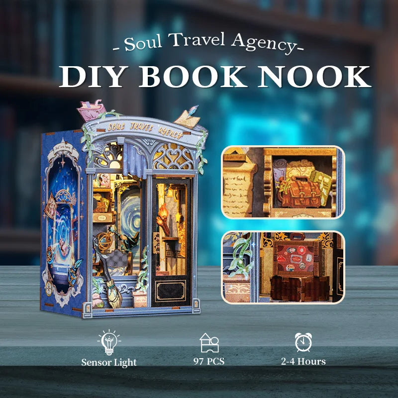 Wooden book nook kit by Cutebee – complete kit