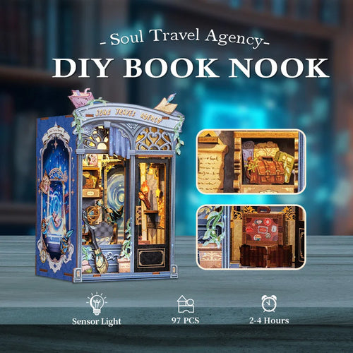 Wooden book nook kit by Cutebee – complete kit