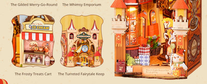 Fairytale Amusement Park book nook kit – close-up details