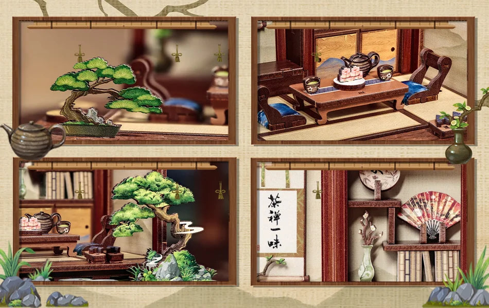 Miniature Bookshelf Insert Wooden book nook kit – view 48