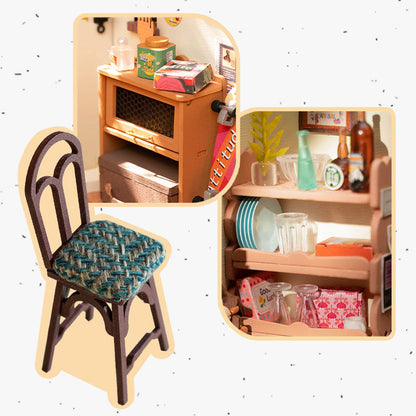 Robotime Rolife Cozy Kitchen DIY Dollhouse Kit