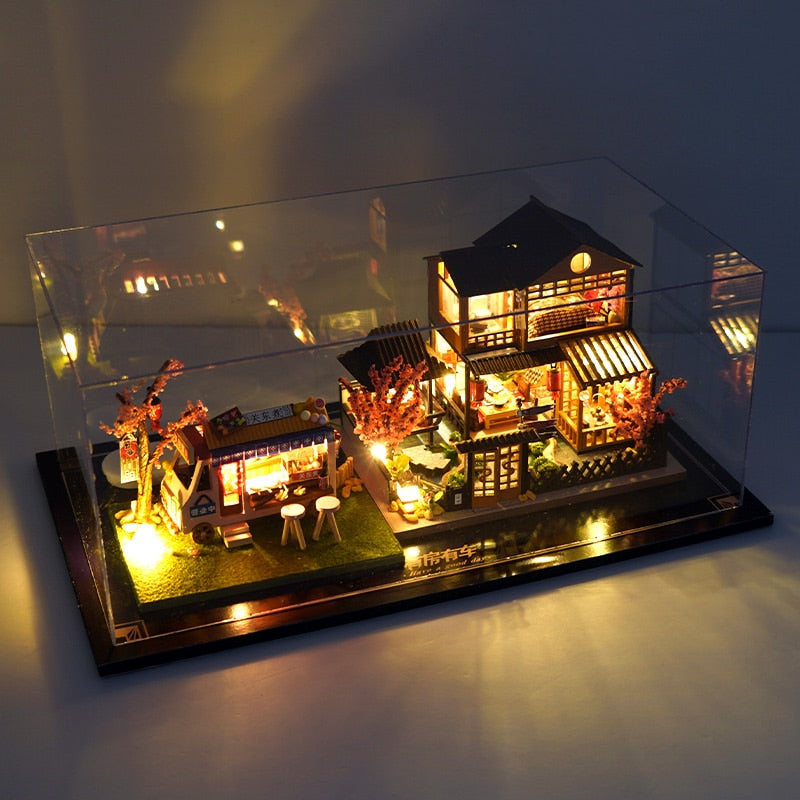 Japanese Greenhouse Garden House DIY Dollhouse Kit