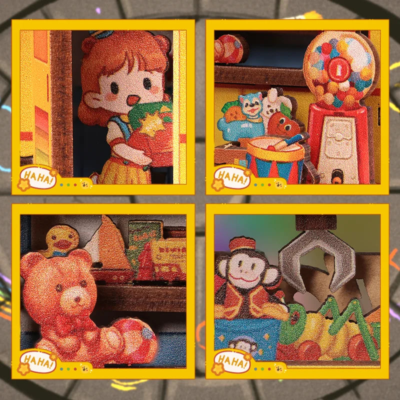 Toy Store Corner DIY Miniature House Kit - Close-up Details