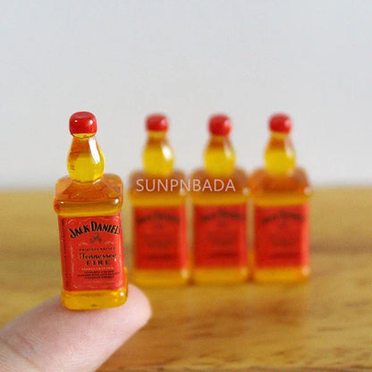 1/6 Scale Miniature Wine & Whisky Bottle Set for Dollhouse & BJD
