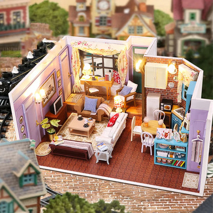 Monica s Apartment DIY Miniature House Kit - Detailed View