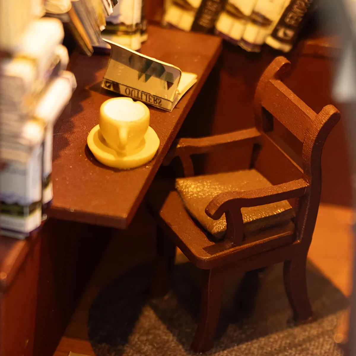 Mini Booknook in the Library 3d wooden puzzle – view 12