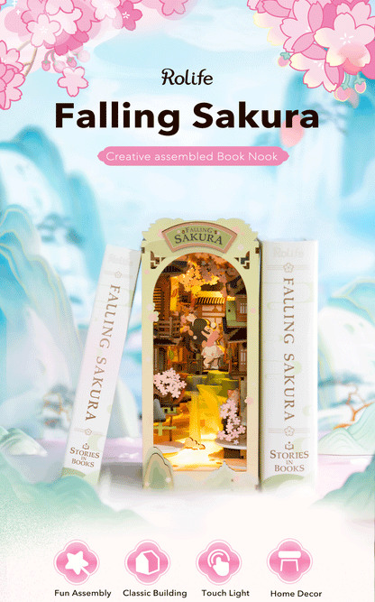 Rolife Falling Sakura Book Nook Kit
Step