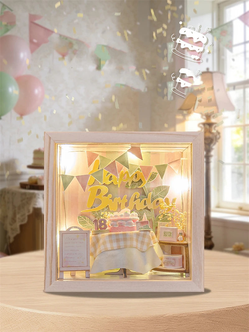 Wooden Sewing Shop Photo Frame Miniature with 3d wooden puzzle – view 16