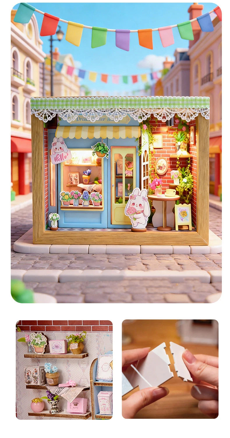 Wooden Dessert Store Miniature LED 3d wooden puzzle – view 12