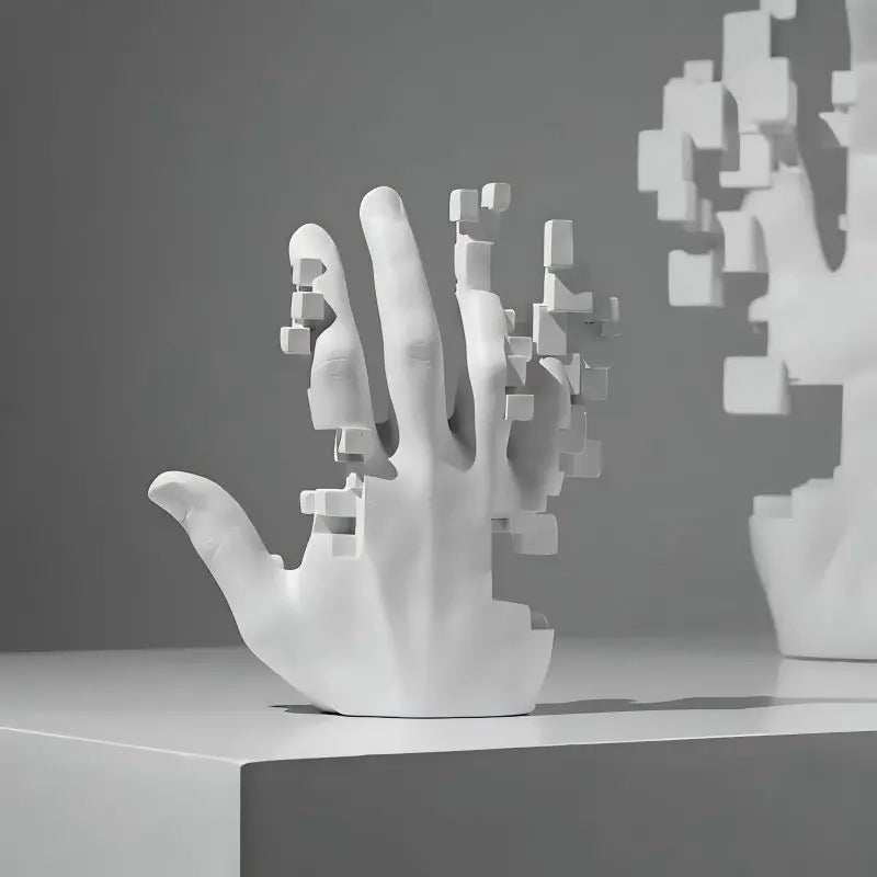 Mosaic Palm Resin Sculpture book nook kit – side angle