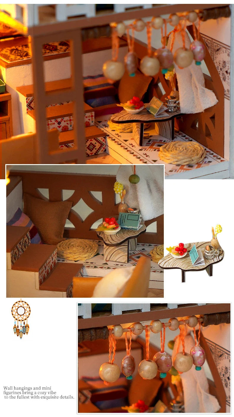 Wooden Bohemian Loft Miniature LED 3d wooden puzzle – view 33