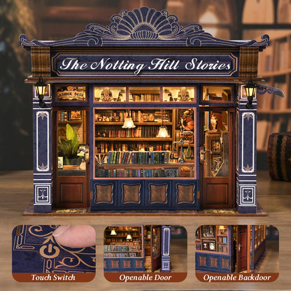 Notting Hill Bookshop DIY Book Nook Kit - Detailed View