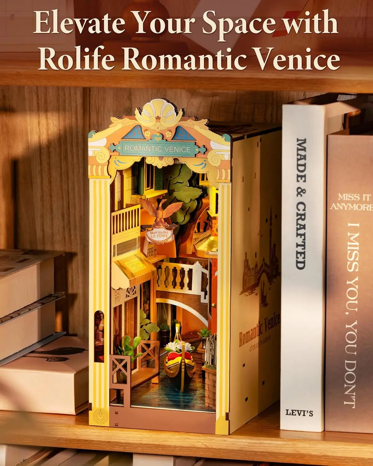 Robotime Romantic Venice Book Nook Kit