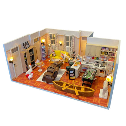 Joey s Apartment DIY Miniature House Kit - Detailed View