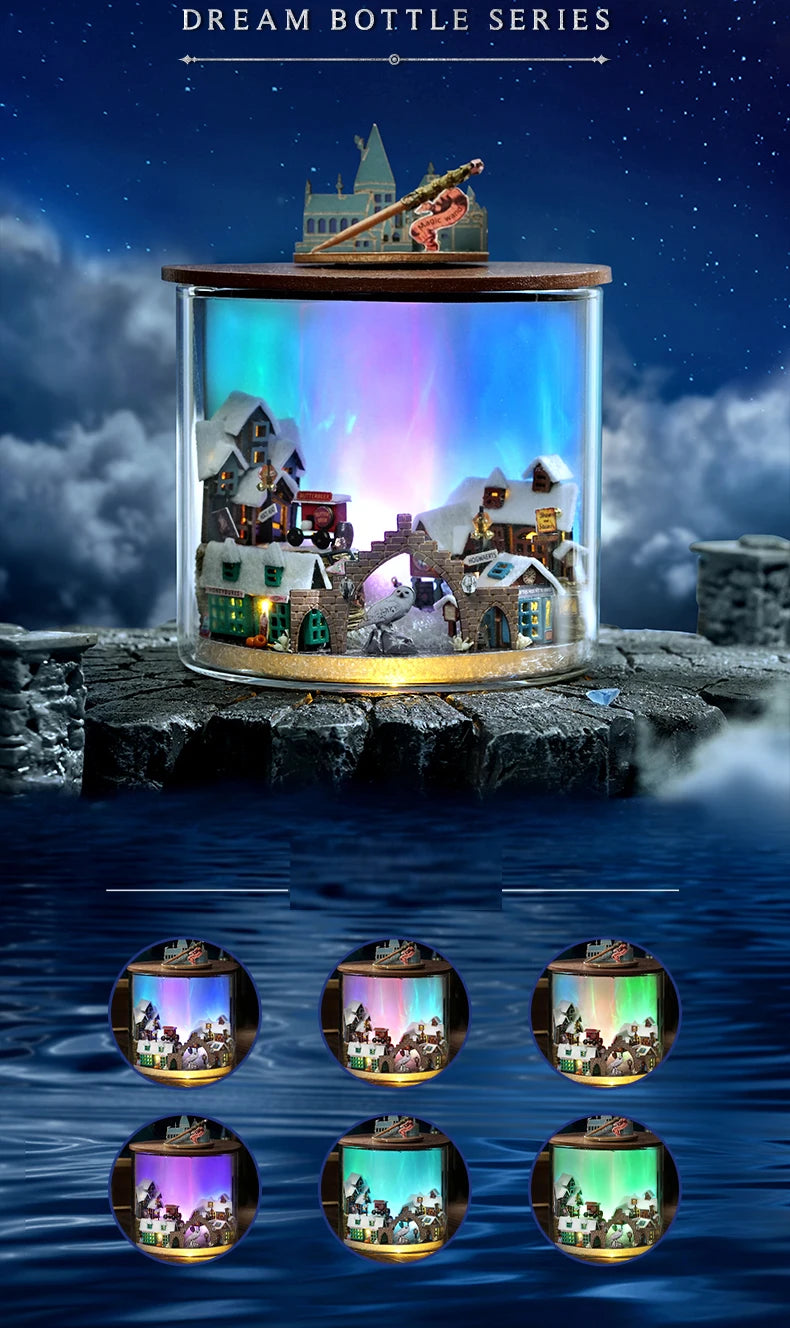 Cozy Bedroom Loft DIY Miniature House Kit - Packaging Contents