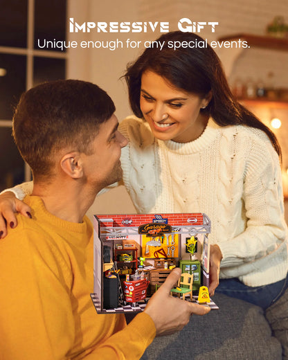 Garage Workshop DIY Miniature House Kit - Size Reference