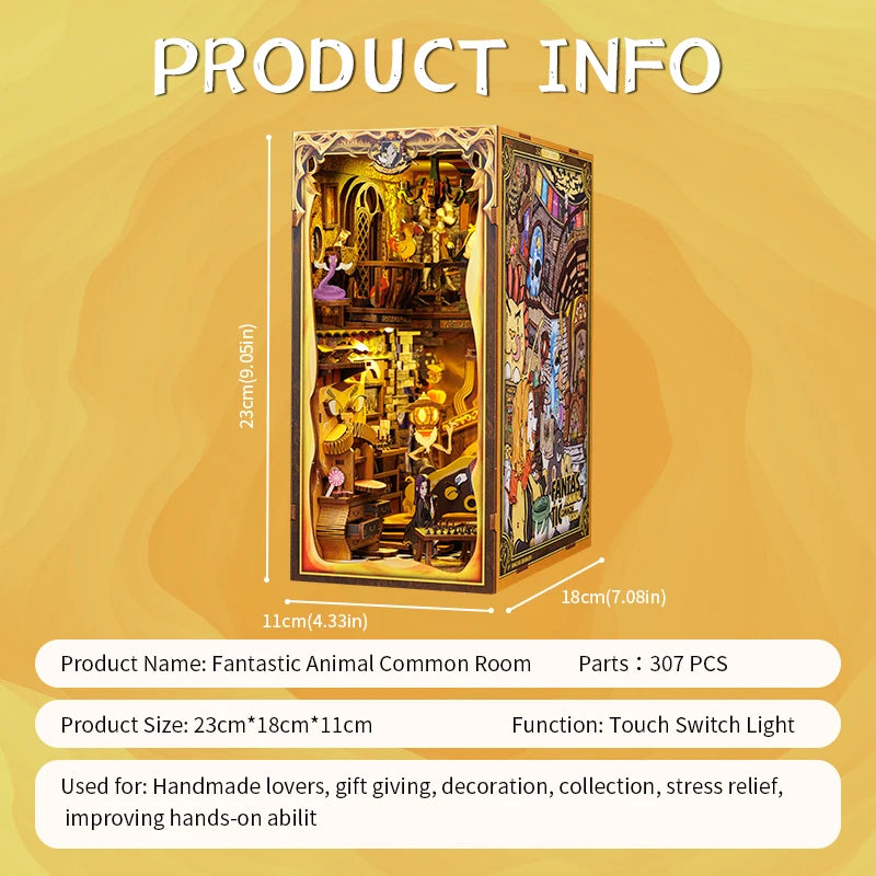 Fantastic Animals DIY Book Nook Kit - Finished Display