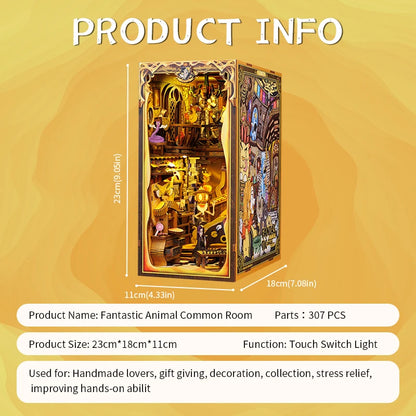 Fantastic Animals DIY Book Nook Kit - Finished Display