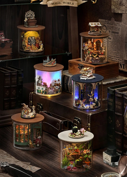 Cozy Bedroom Loft DIY Miniature House Kit - Detailed View