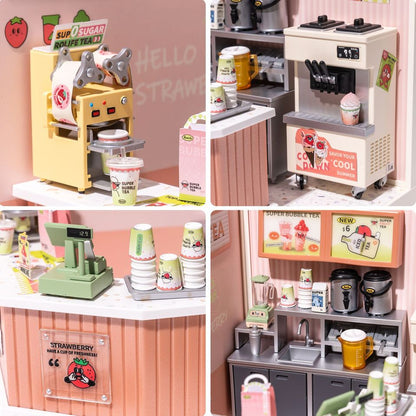 ROBOTIME ROLIFE BUBBLE TEA HOUSE DIY Dollhouse Kit