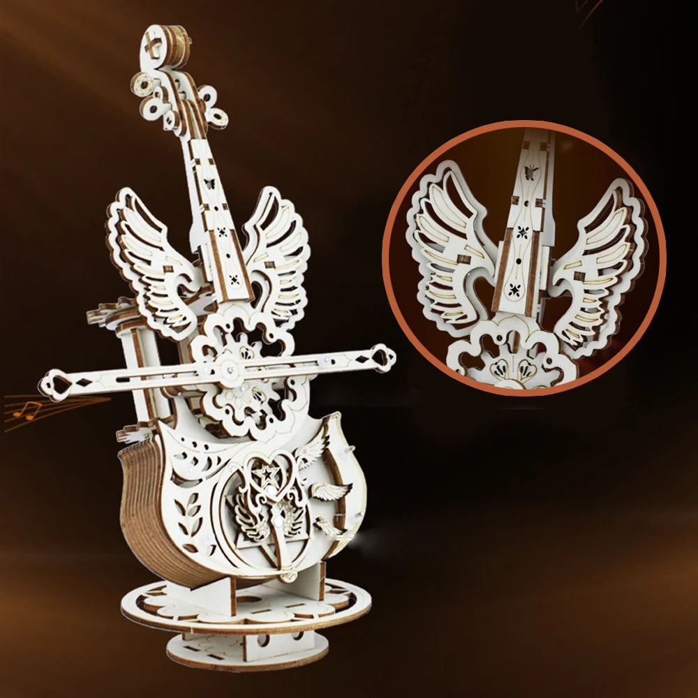 Wooden Cello Model Violin Building 3d wooden puzzle – view 21