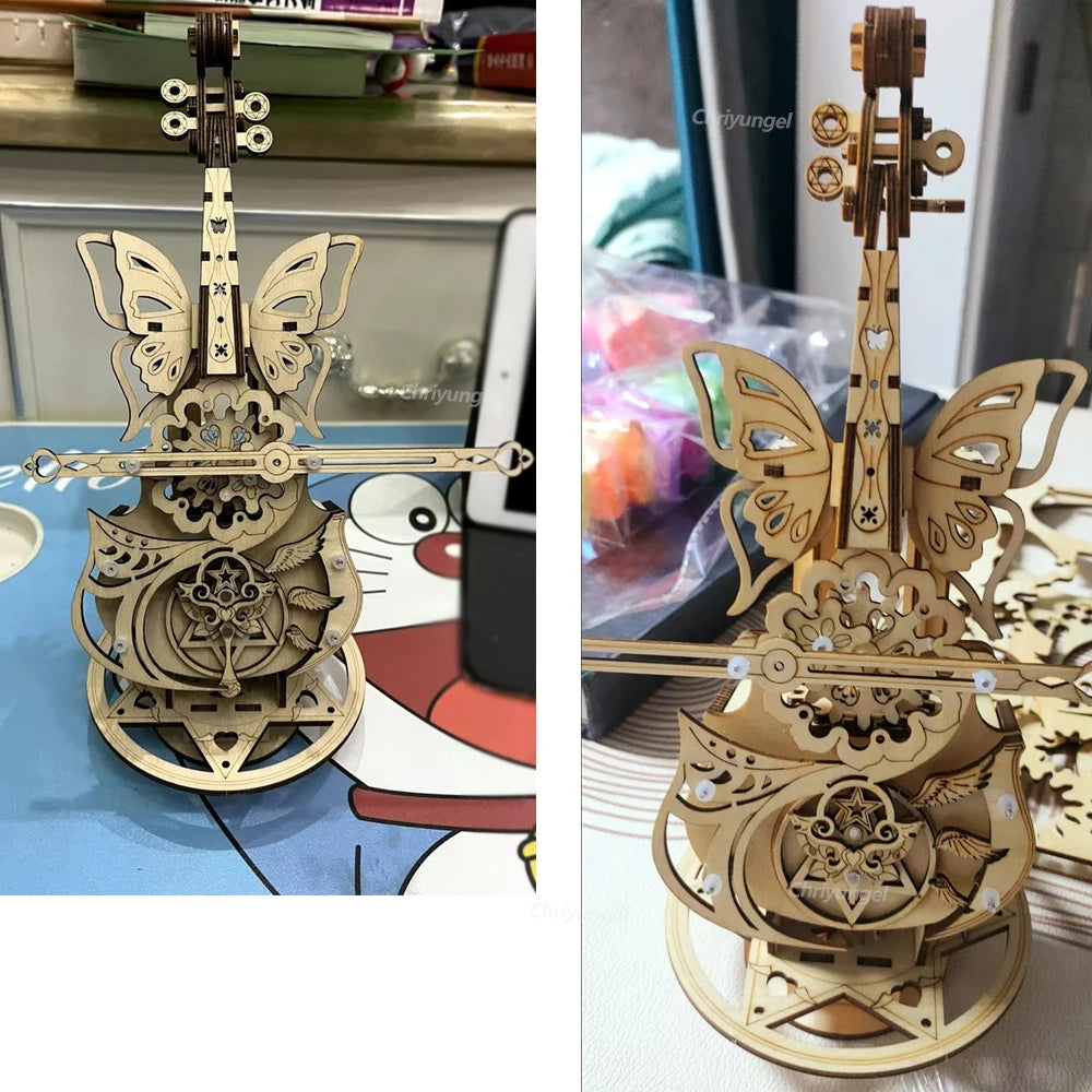 Wooden Cello Model Violin Building 3d wooden puzzle – view 38