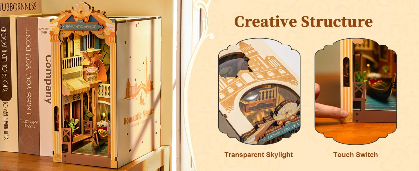 Robotime Romantic Venice Book Nook Kit