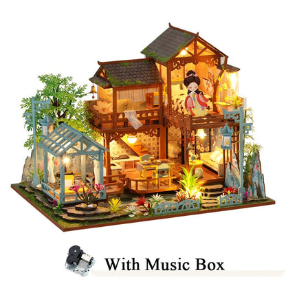 Chinese Ancient Garden Room DIY Dollhouse Kit