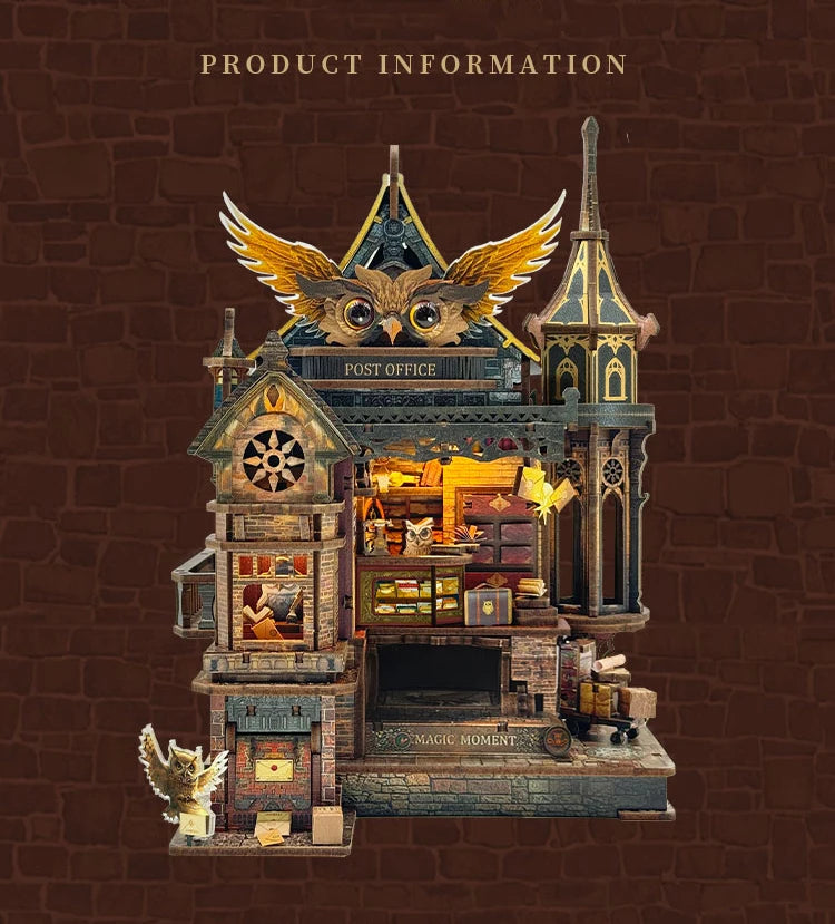 Wooden Miniature Model Owl Post Office 3d wooden puzzle – view 14