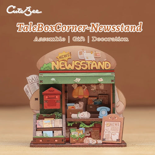 Newsstand Corner DIY Miniature House Kit - Complete DIY Kit
