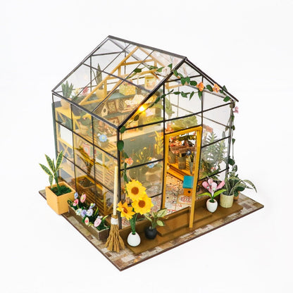 Sunshine Flower House DIY Dollhouse Kit