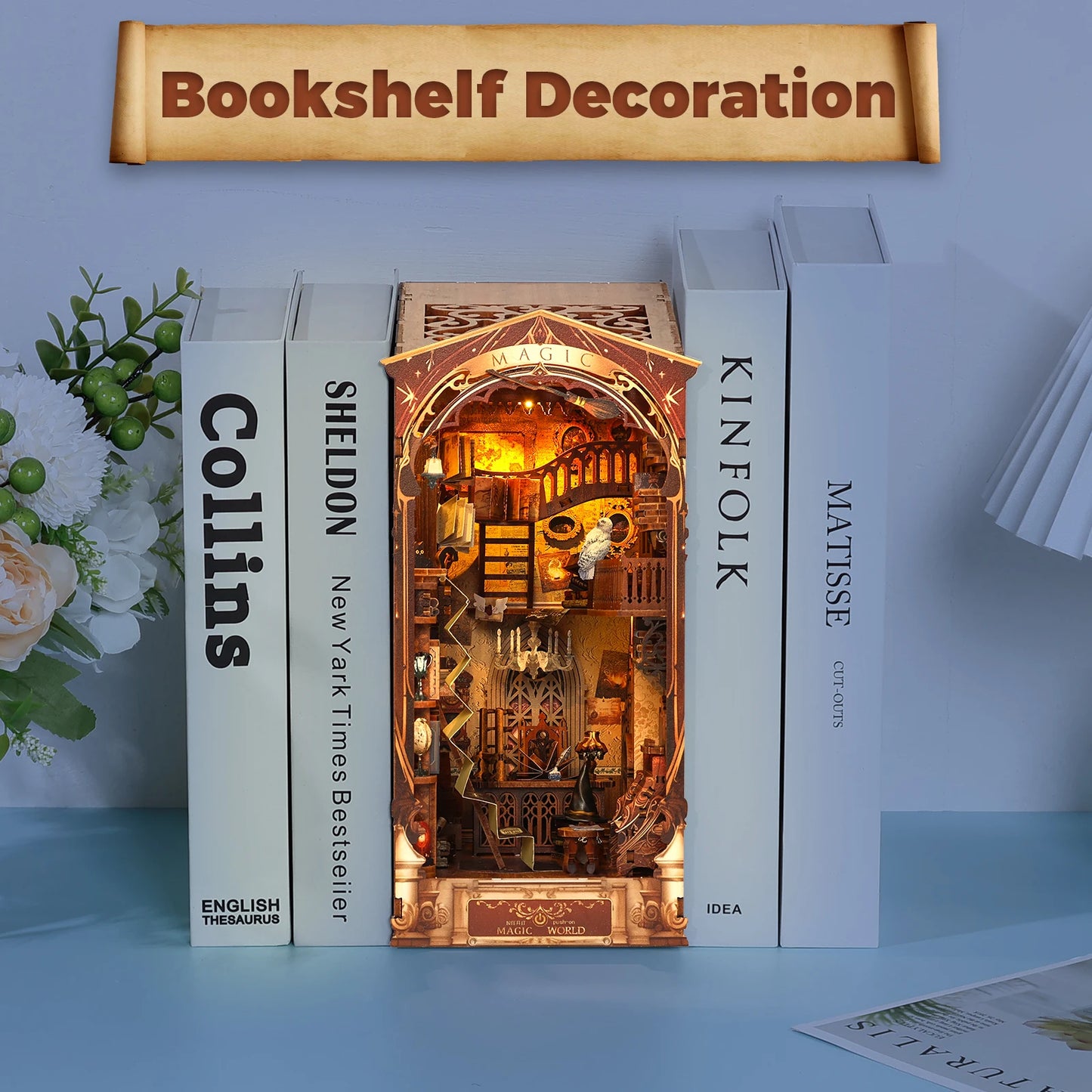 Magic World DIY Book Nook Kit – Wizard Study Room for Fantasy Lovers