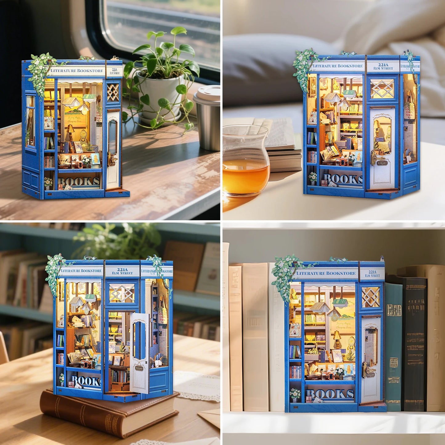 Bookstore Corner DIY Book Nook Kit - Detailed View