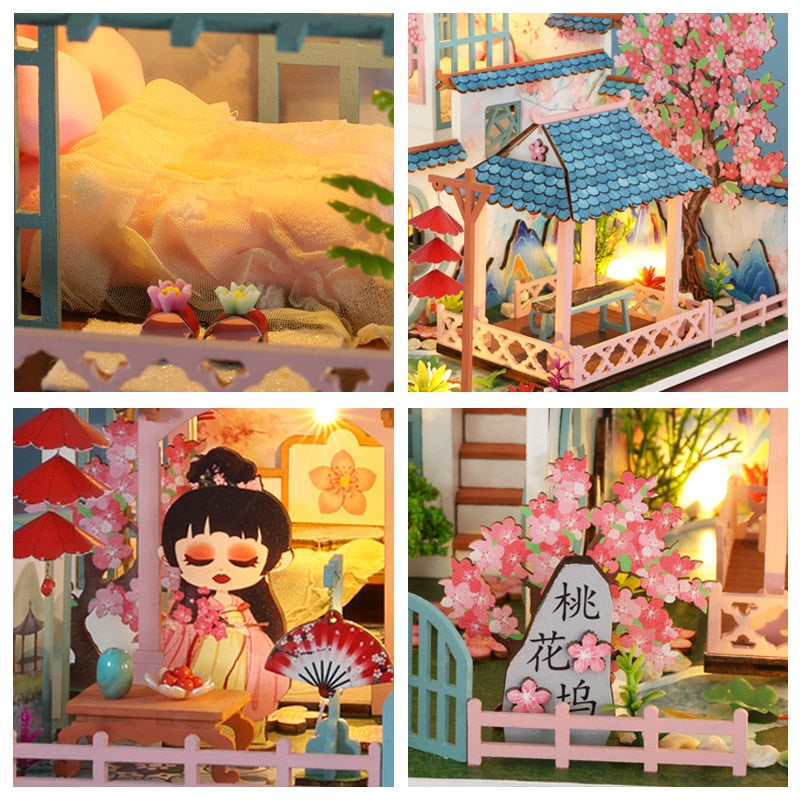 Peach Blossom DIY Casa Dollhouse Kit