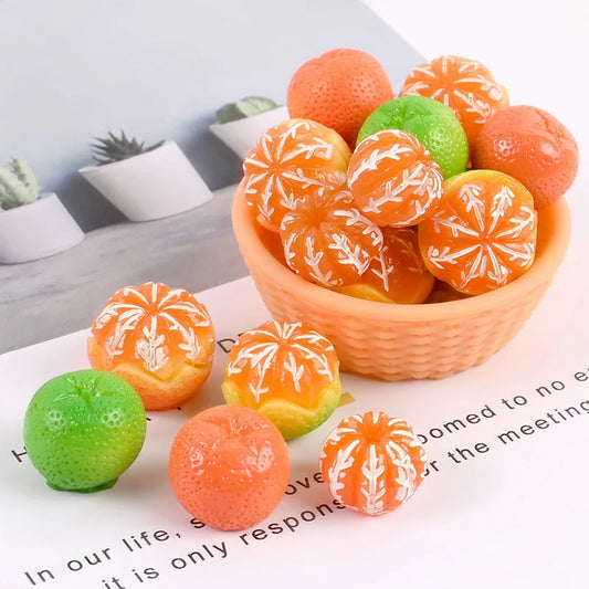 Mini Resin Orange Charms – Flatback DIY Craft (10pcs)