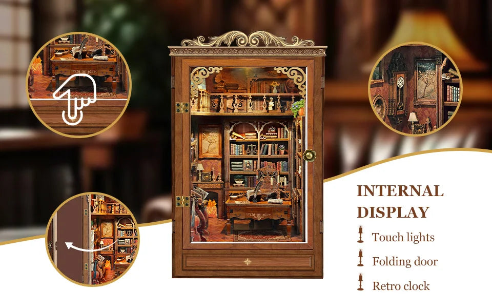 Time Book House DIY Book Nook Kit - Detailed View