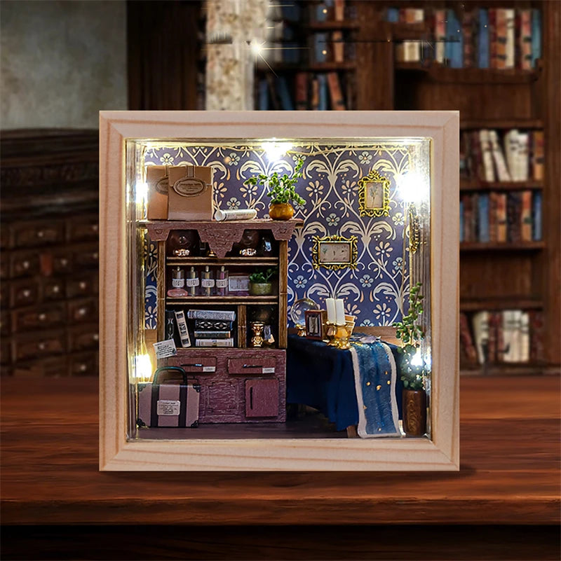 Wooden Sewing Shop Photo Frame Miniature with 3d wooden puzzle – view 18
