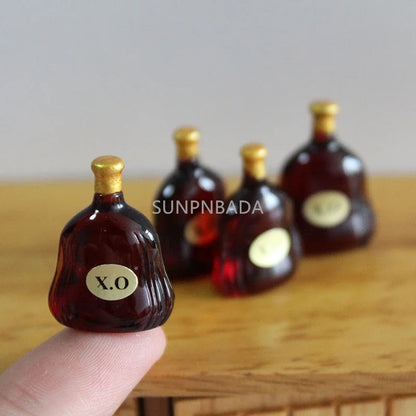 1/6 Scale Miniature Wine & Whisky Bottle Set for Dollhouse & BJD