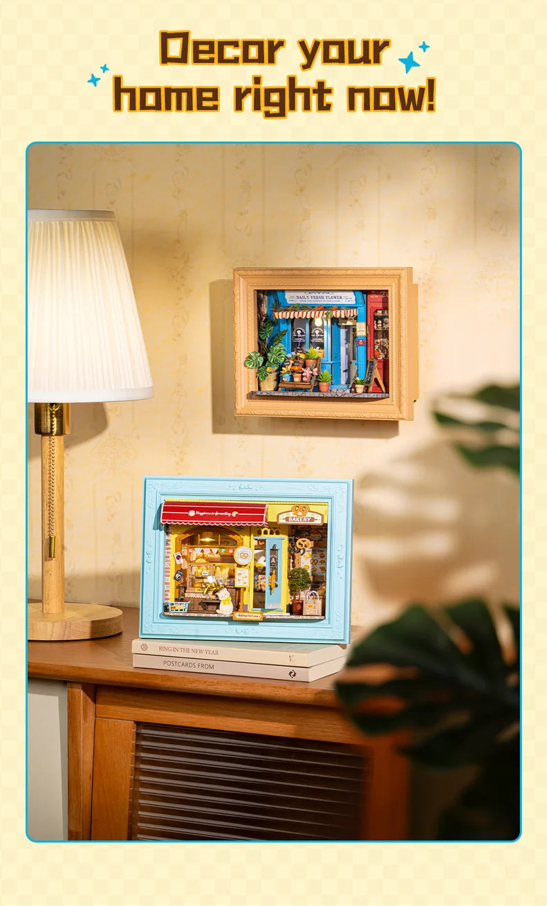 3D Shadow Box LED Light Up with Frame 3d wooden puzzle – building process