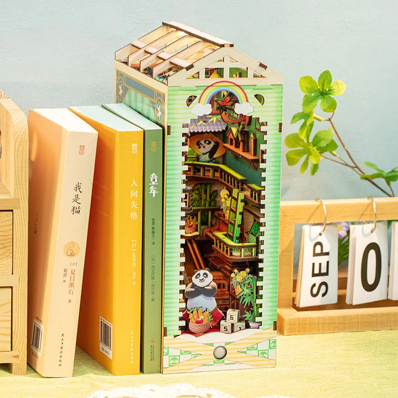 Panda Land Series DIY Book Nook Kit - Detailed View