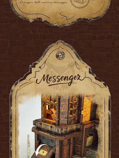 Wooden Miniature Model Owl Post Office 3d wooden puzzle – packaging and contents