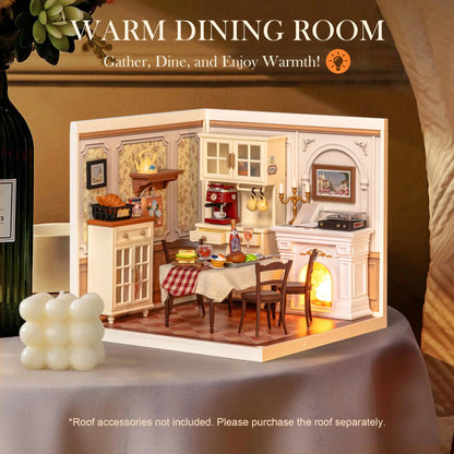 Warm Dining Room, Creative miniature house kit – detailed view
