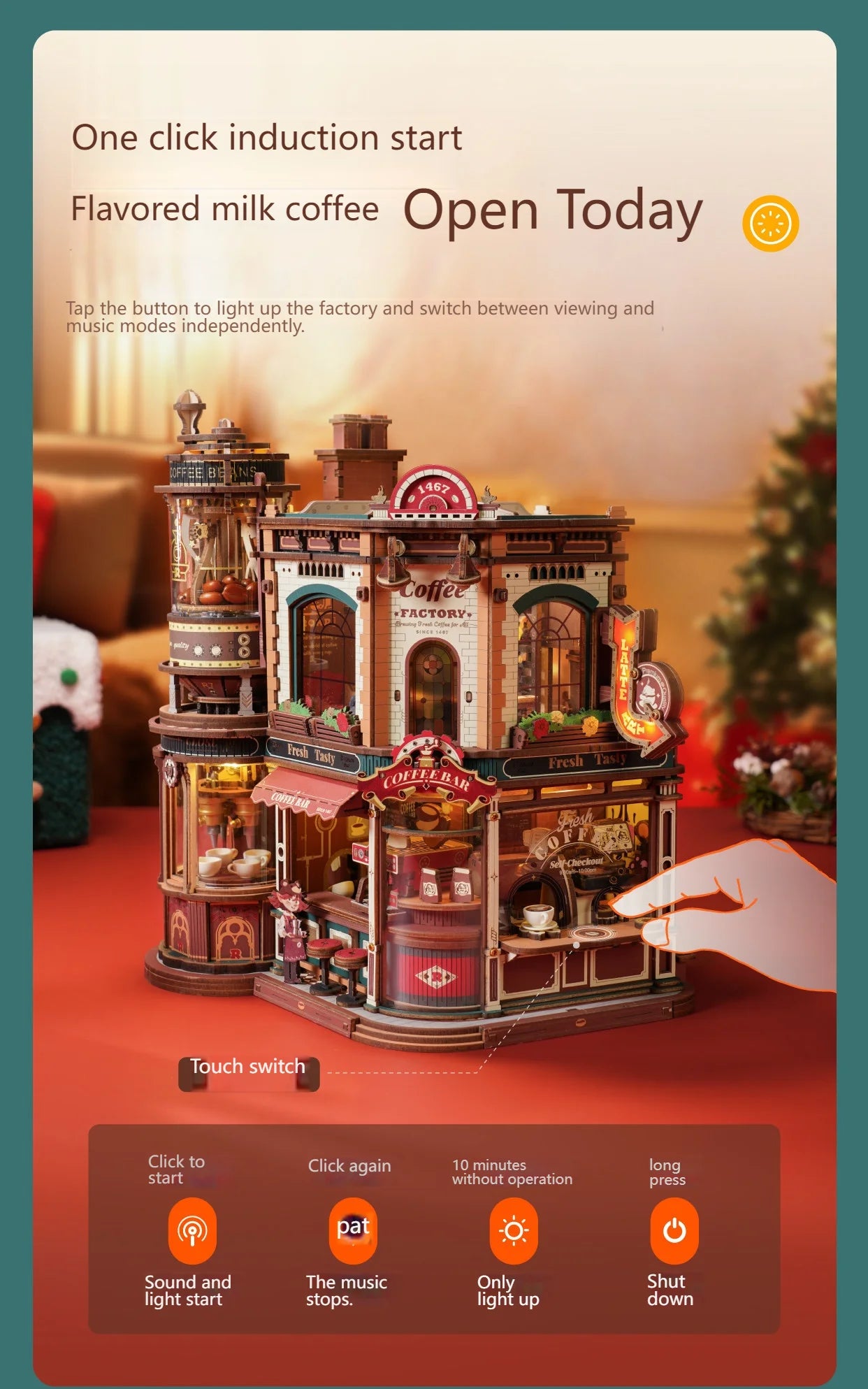 Coffee Factory DIY Miniature House Kit - Size Reference