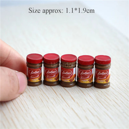 Miniature Branded Spread Bottle Set (5PCS) – 1/6 & 1/12 Scale