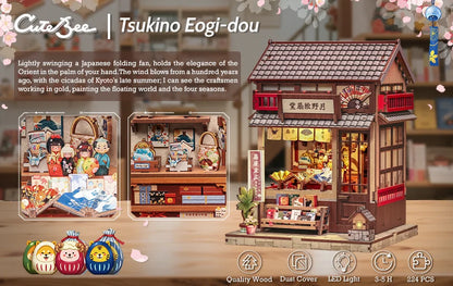 Miniature Bookshelf Insert Wooden book nook kit – detailed view