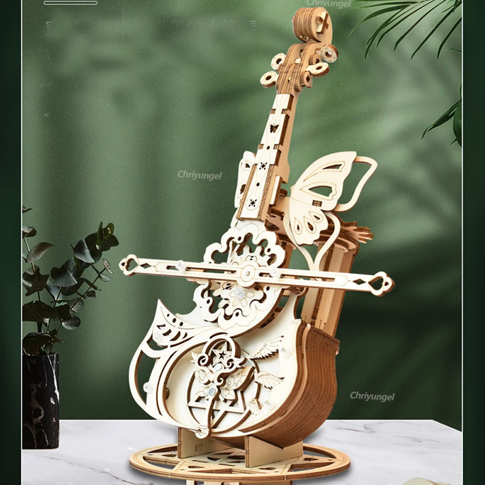 Wooden Cello Model Violin Building 3d wooden puzzle – view 32