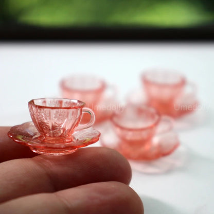1:6 Miniature Dollhouse Glassware Set – Decanters & Cups