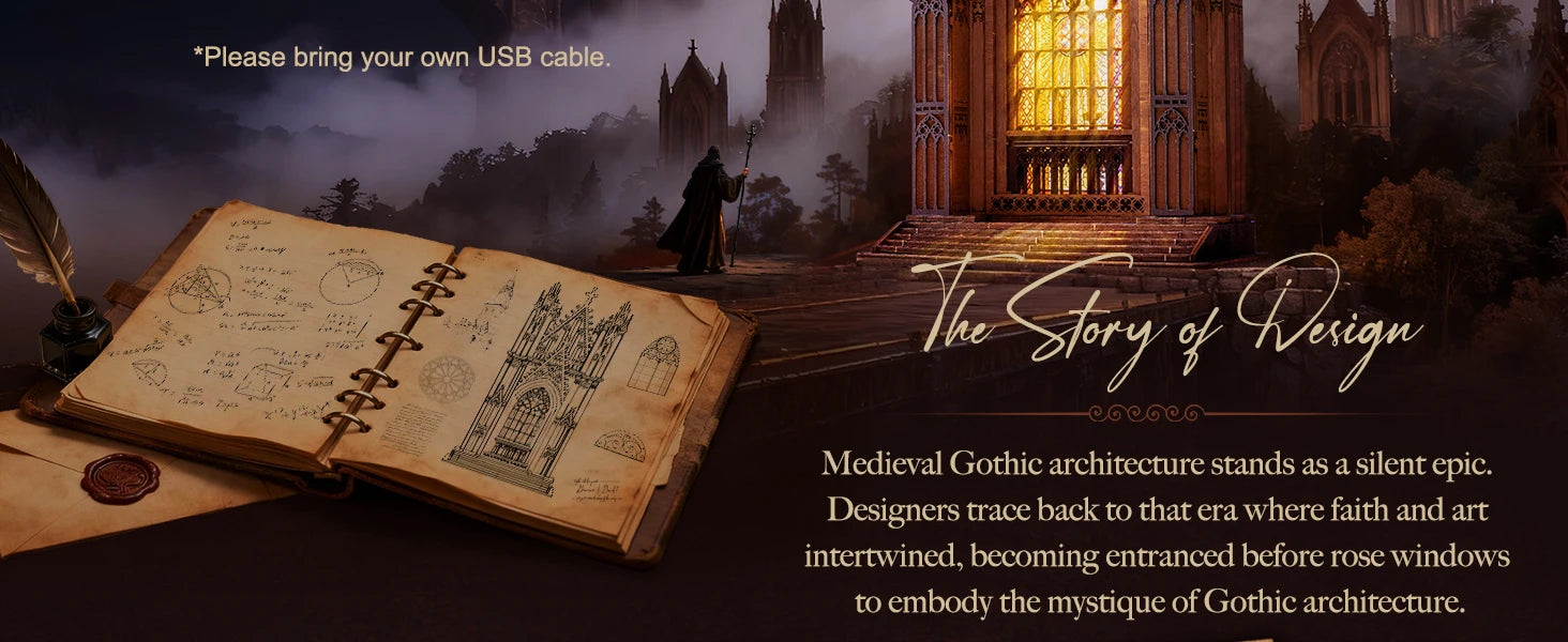 Tg Series Gothic Architecture Building 3 book nook kit – side angle