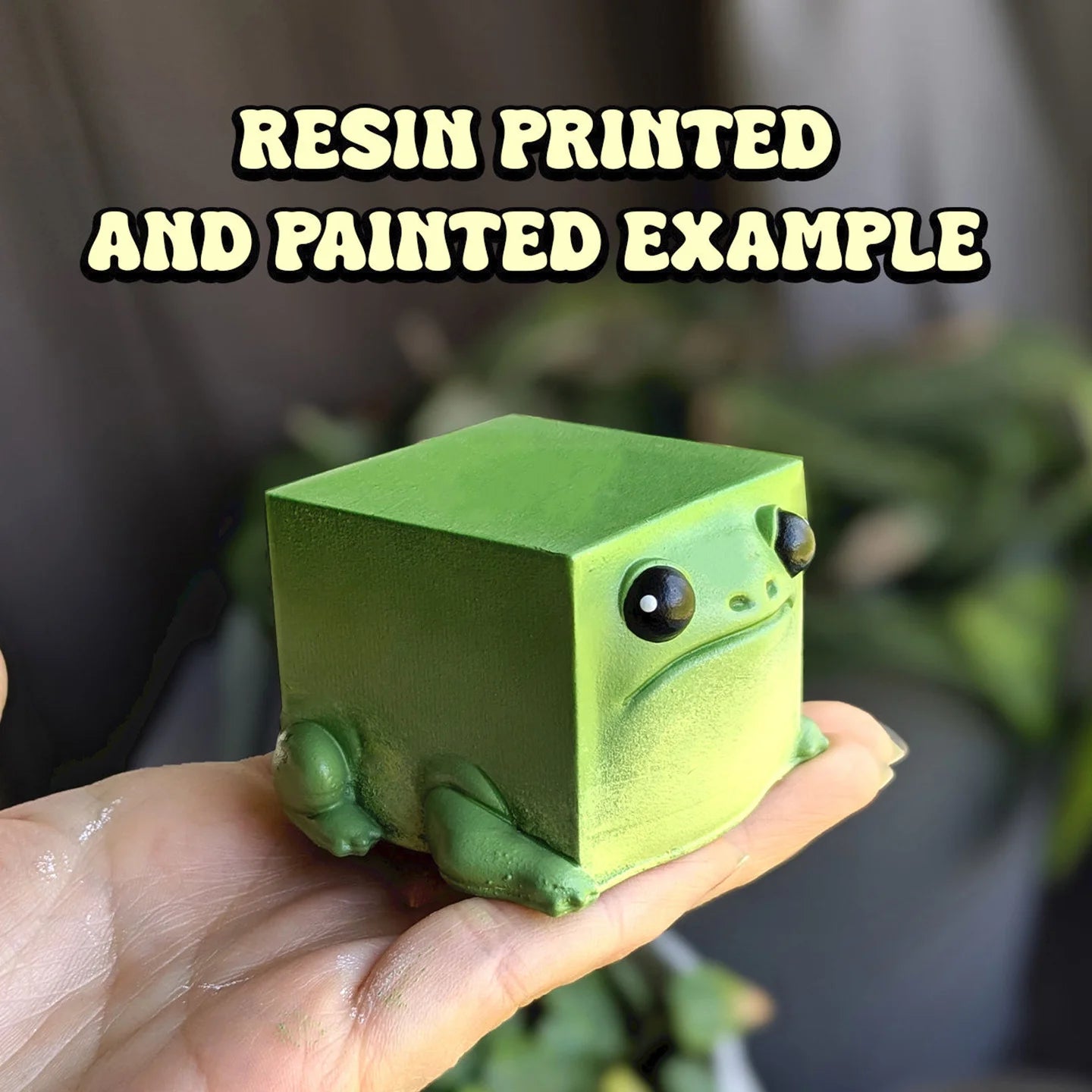 Cute Frog Resin Decor book nook kit – finished result