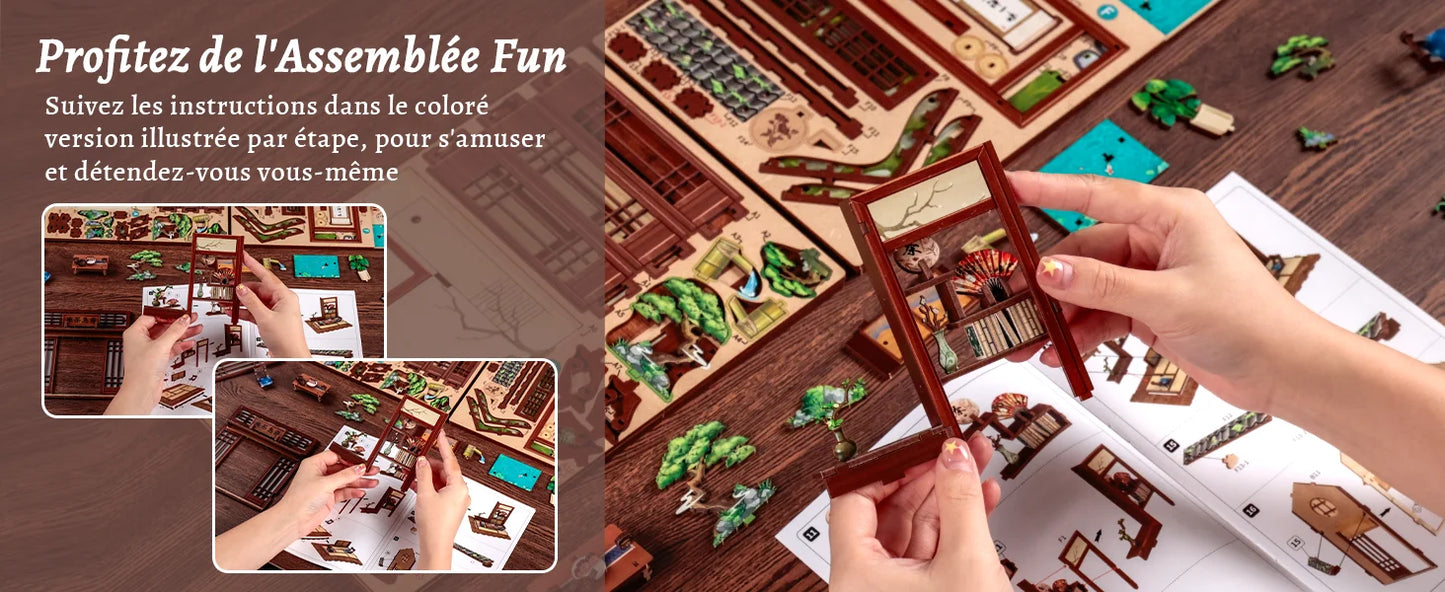 Wooden Model with book nook kit – view 14
